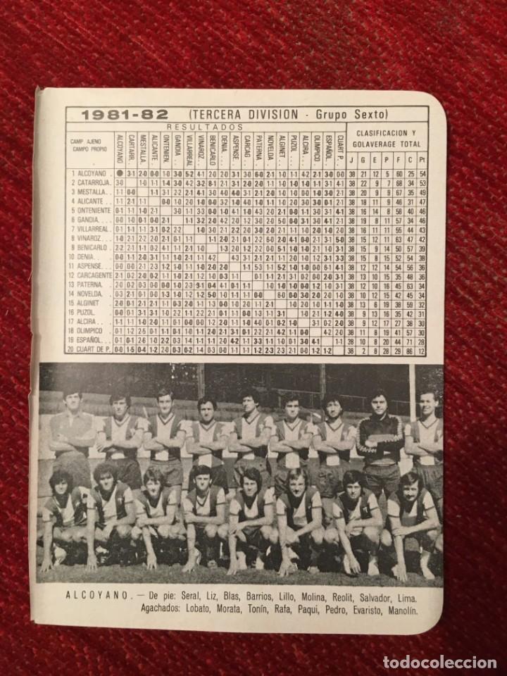Sports collectibles: R4947 HOJITA HOJA CON ALINEACIONES EQUIPO FOTO ALCOYANO PARLA TEMPORADA 81 82 1981 1982