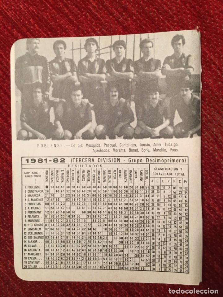 Sports collectibles: R4949 HOJITA HOJA CON ALINEACIONES EQUIPO FOTO POBLENSE CACERE&Ntilde;O TEMPORADA 81 82 1981 1982