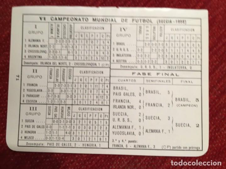 Sports collectibles: R4962 HOJITA HOJA RESUMEN VI CAMPEONATO MUNDIAL DE FUTBOL 1958 BRASIL 5-2 SUECIA