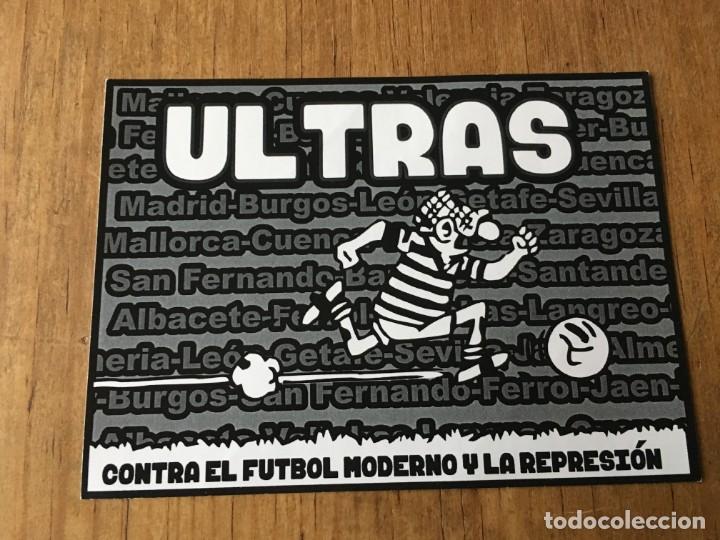 Sports collectibles: R4966 PEGATINA ADHESIVO POLITICA FUTBOL ULTRAS CONTRAL EL FUTBOL MODERNO Y LA REPRESION