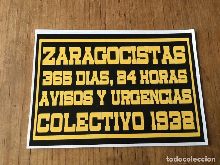 Sports collectibles: R4980 PEGATINA ADHESIVO POLITICA FUTBOL ULTRAS REAL ZARAGOZA COLECTIVO 1932