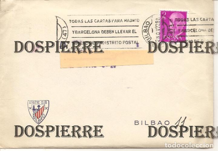 Sports collectibles: SOBRE, ATHLETIC CLUB DE BILBAO, CIRCULADO 1972,