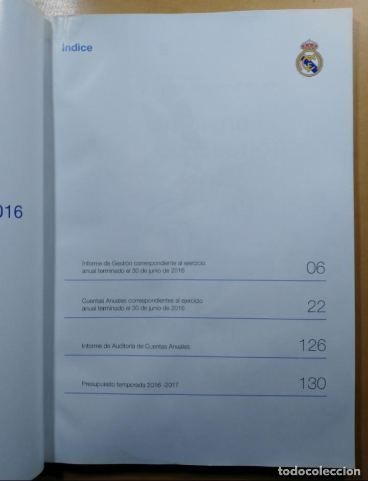 Coleccionismo deportivo: REAL MADRID - INFORME ECONOMICO 2015 - 2016 - Foto 3