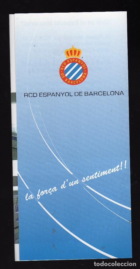 Coleccionismo deportivo: TR&Iacute;PTICO INFORMATIVO EN ESPA&Ntilde;OL Y CATAL&Aacute;N DEL ESPAI MEMORIAL DEL RCDE ESPANYOL DE BARCELONA - Foto 3