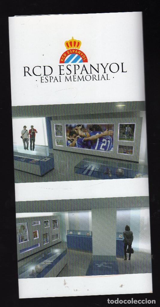 Coleccionismo deportivo: TR&Iacute;PTICO INFORMATIVO EN ESPA&Ntilde;OL Y CATAL&Aacute;N DEL ESPAI MEMORIAL DEL RCDE ESPANYOL DE BARCELONA - Foto 5