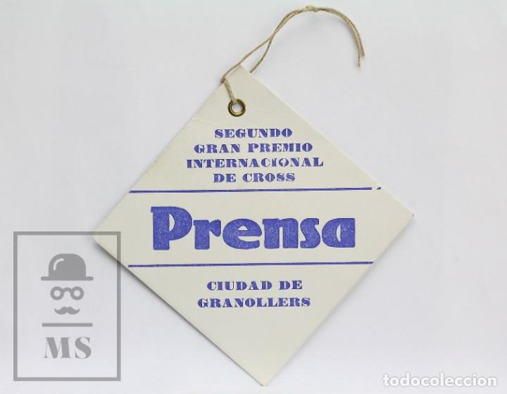 Sports collectibles: Acreditaci&oacute;n / Pase de Prensa - Segundo Gran Premio Internacional de Cross Ciudad de Granollers