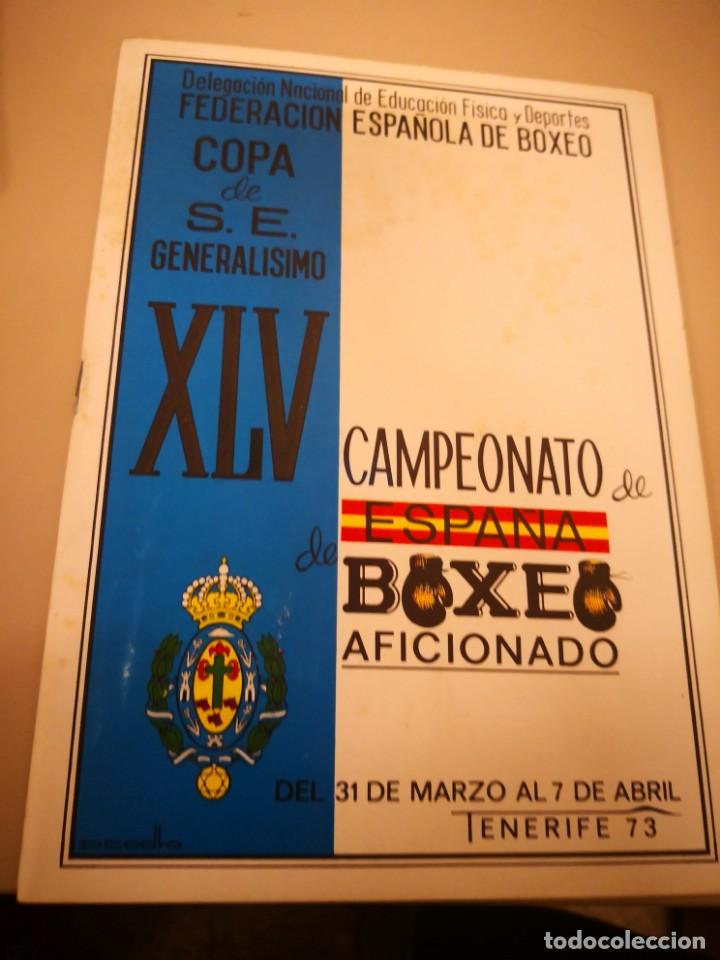 Sammelleidenschaft Sport: Programa de combates por pesos. XLV campeonato de Espa&ntilde;a de boxeo aficionado, del 31 de Marzo al 7 d