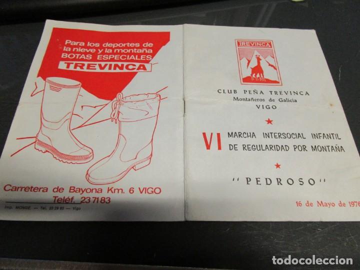Sports collectibles: MONTA&Ntilde;EROS DE GALICIA ' CLUB PE&Ntilde;A TREVINCA ' - PROGRAMA VI MARCHA MAYO 1976 + INFO 1s