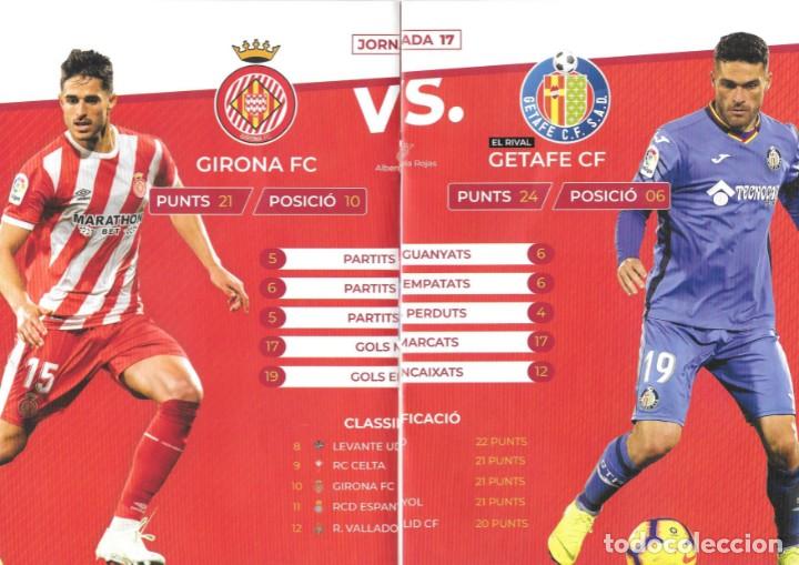 Coleccionismo deportivo: PROGRAMA GIRONA FC vs GETAFE CF - Foto 2