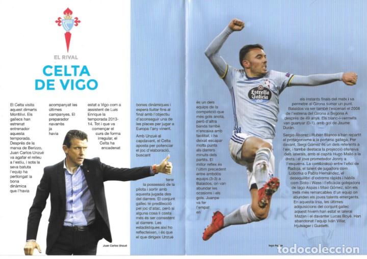 Coleccionismo deportivo: PROGRAMA GIRONA FC vs CELTA DE VIGO Temporada 2018/19 - Foto 2
