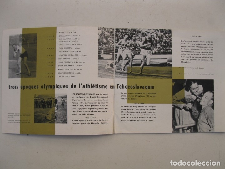 Coleccionismo deportivo: CUADERNILLO - LATHL&Eacute;TISME EN TCH&Eacute;COSLOVAQUIE (1888-1963) - EN FRANC&Eacute;S. - Foto 2