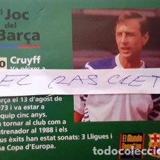 Coleccionismo deportivo: FICHA TECNICA - EL JOC DEL BARÇA - Nº 10 - CRUYFF -