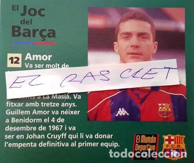 Coleccionismo deportivo: FICHA TECNICA - EL JOC DEL BAR&Ccedil;A - N&ordm; 12 -  AMOR - - Foto 1