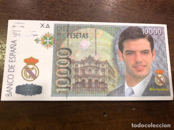 Coleccionismo deportivo: BILLETE 10000 PTAS - REAL MADRID - MORIENTES - Foto 1
