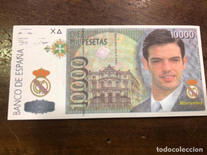 Coleccionismo deportivo: BILLETE 10000 PTAS REAL MADRID - MORIENTES - Foto 1