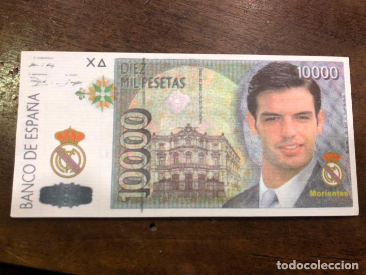 Coleccionismo deportivo: BILLETE 10000 PTAS REAL MADRID - MORIENTES - Foto 1