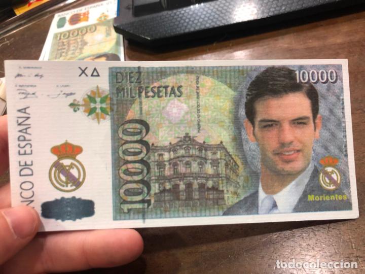 Coleccionismo deportivo: BILLETE 10000 PTAS REAL MADRID - MORIENTES - Foto 1