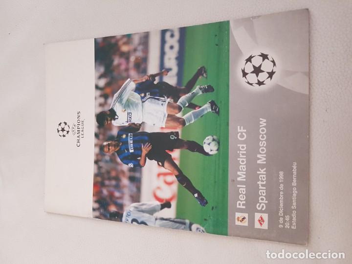 Sports collectibles: programa futbol real madrid spartak moscow moscu 1998