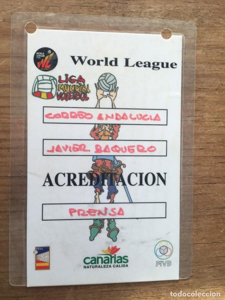 Sports collectibles: R5809 ENTRADA TICKET PRENSA VOLEIBOL WORLD LEAGUE CANARIAS FIVB