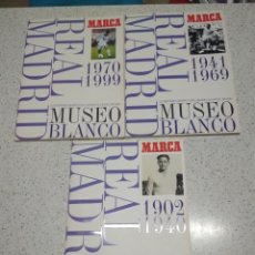 Coleccionismo deportivo: R. MADRID MUSEO BLANCO. 3 ÁLBUMES COMPLETOS HISTORIA REAL MADRID. Lote 158458432