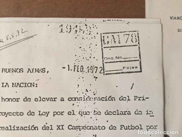 Coleccionismo deportivo: Mundial Argentina 78 Proyecto de ley y Comision organizadora. Documentos - Foto 2