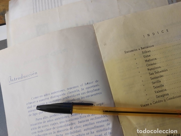 Coleccionismo deportivo: PROGRAMA DE LAS EXCURSIONES DEPORTIVAS DEL REAL MADRID Y EL ATLETICO. 1961 1962. VIAJES ESPA&Ntilde;A. - Foto 2