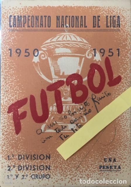 Sammelleidenschaft Sport: 2 Unidades Campeonato Nacional de Liga de F&uacute;tbol A&ntilde;o 1950 - 51. Ver fotos interior