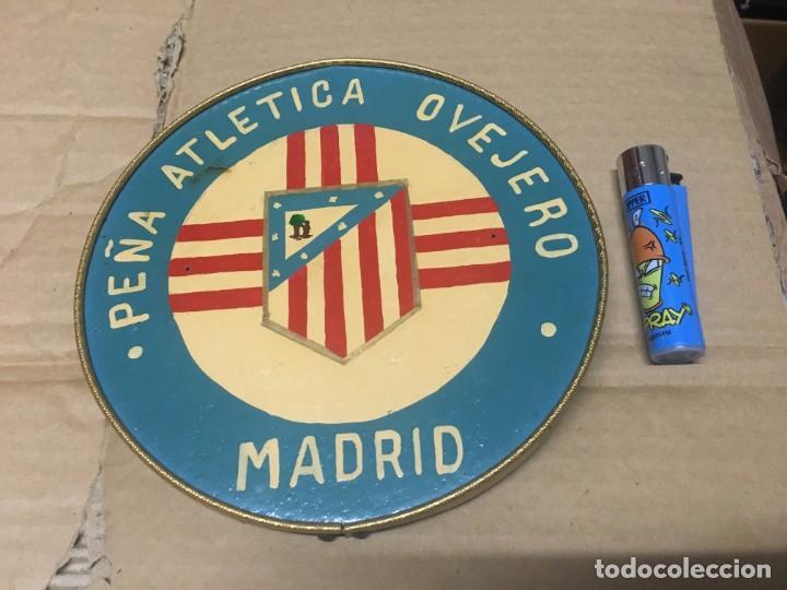 Sammelleidenschaft Sport: ATLETICO MADRID CUADRO METOPA HECHO EN MADERA PE&Ntilde;A ATLETICA OVEJERO MADRID