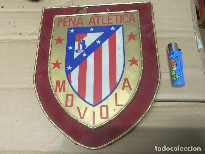 Sammelleidenschaft Sport: ATLETICO MADRID CUADRO METOPA HECHO EN MADERA PE&Ntilde;A ATLETICA MOVIOLA MADRID