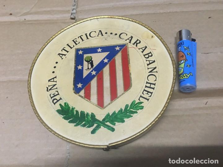 Sammelleidenschaft Sport: ATLETICO MADRID CUADRO METOPA HECHO EN MADERA PE&Ntilde;A ATLETICA CARABANCHEL MADRID
