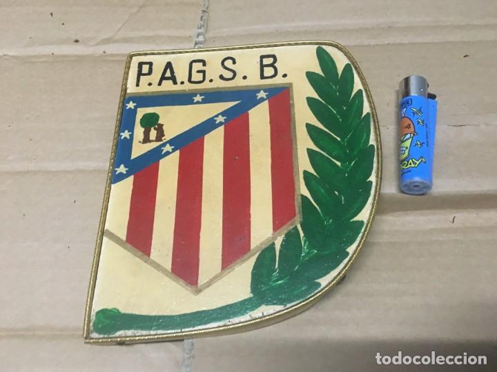 Sammelleidenschaft Sport: ATLETICO MADRID CUADRO METOPA HECHO EN MADERA PE&Ntilde;A ATLETICA P.A.G.S.B. MADRID