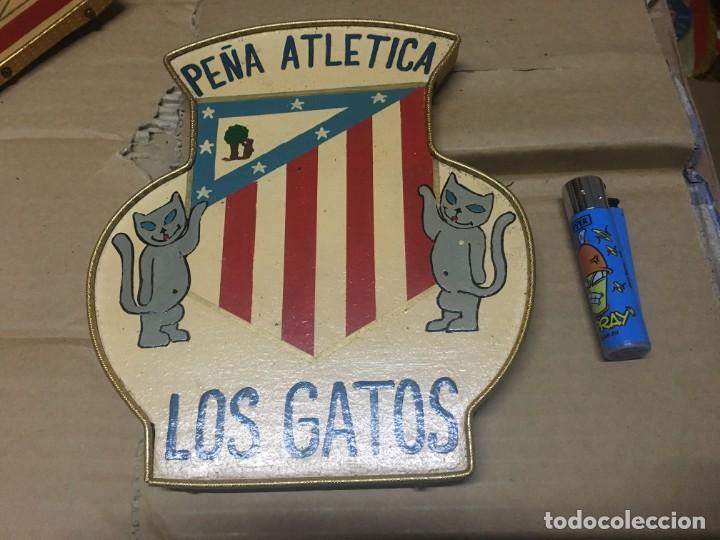 Sammelleidenschaft Sport: ATLETICO MADRID CUADRO METOPA HECHO EN MADERA PE&Ntilde;A ATLETICA LOS GATOS MADRID