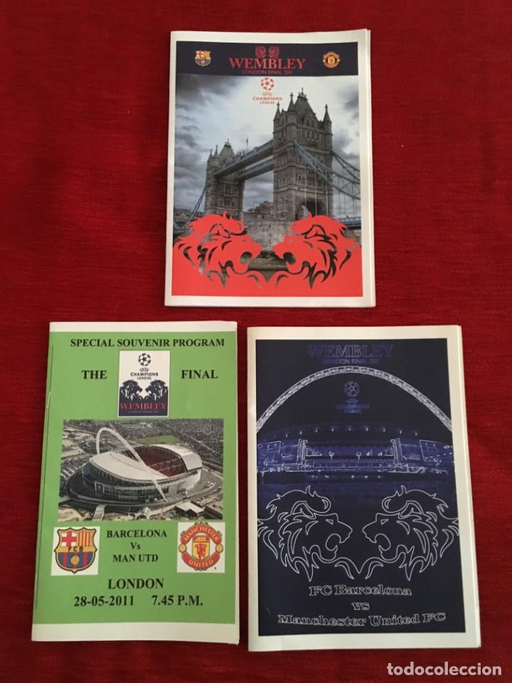 Sammelleidenschaft Sport: 3 PROGRAMAS FINAL UEFA CHAMPIONS LEAGUE BARCELONA MANCHESTER UNITED 2010 2011 WEMBLEY
