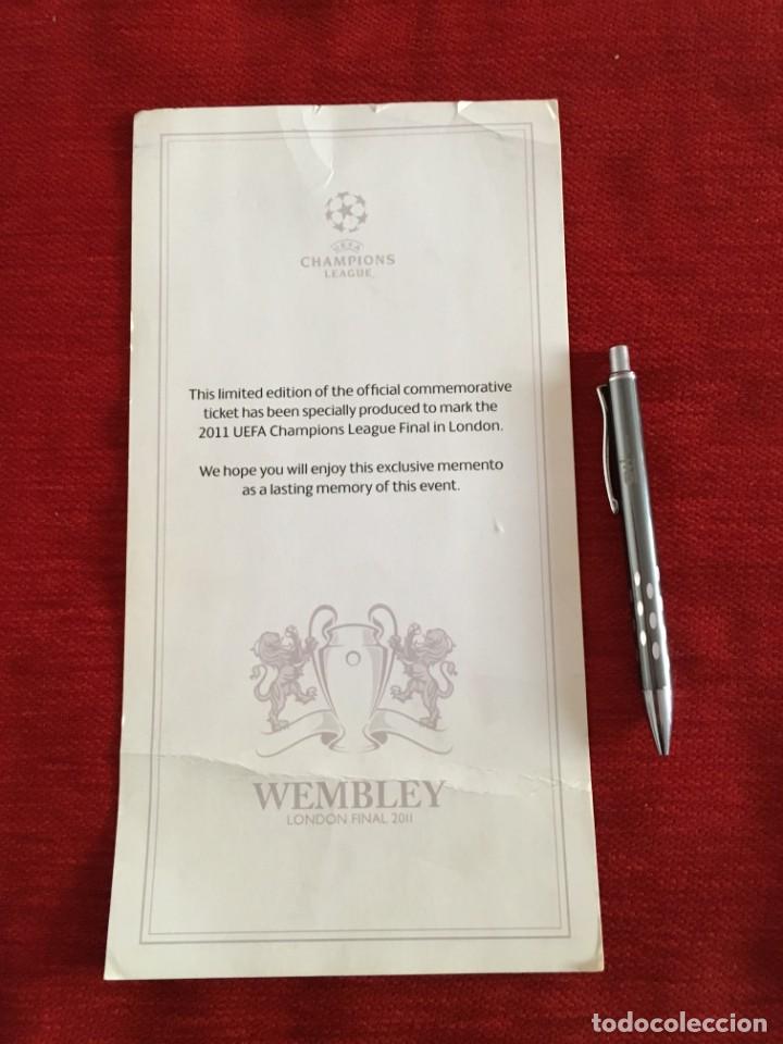 Sammelleidenschaft Sport: DOCUMENTO FINAL UEFA CHAMPIONS LEAGUE BARCELONA MANCHESTER UNITED 2011 WEMBLEY