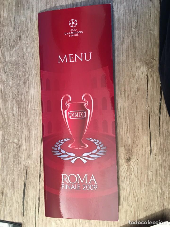 Sammelleidenschaft Sport: MENU VIP FINAL UEFA CHAMPIONS LEAGUE BARCELONA MANCHESTER UNITED 2009 ROMA