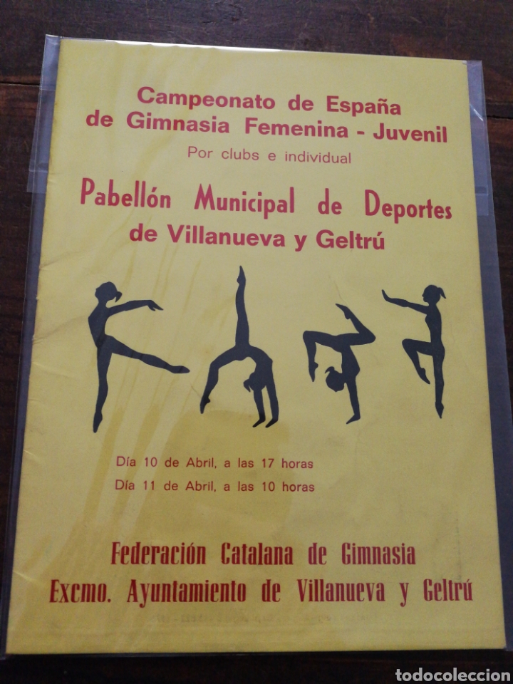 Sammelleidenschaft Sport: PROGRAMA CAMPEONATO GIMNASIA FEMENINA JUVENIL,VILLANUEVA Y GELTR&Uacute;(FEDERACI&Oacute;N CATALANA GIMNASIA),1976