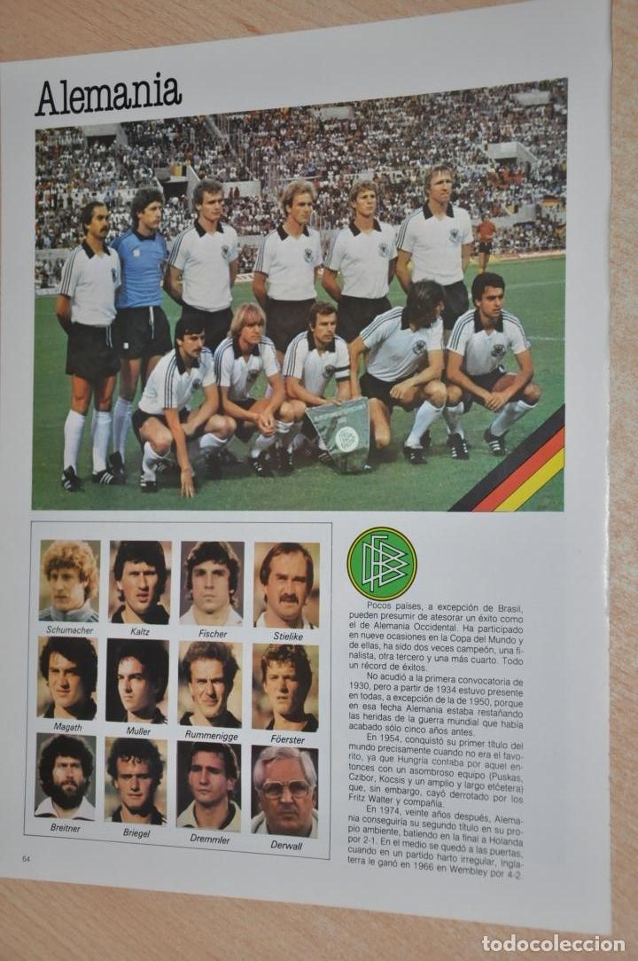 Sammelleidenschaft Sport: hoja foto seleccion futbol alemania 1982