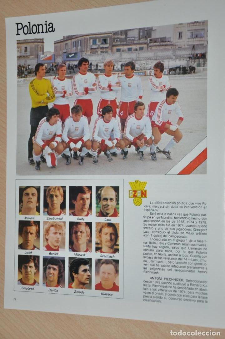 Sammelleidenschaft Sport: hoja seleccion futbol polonia 1982