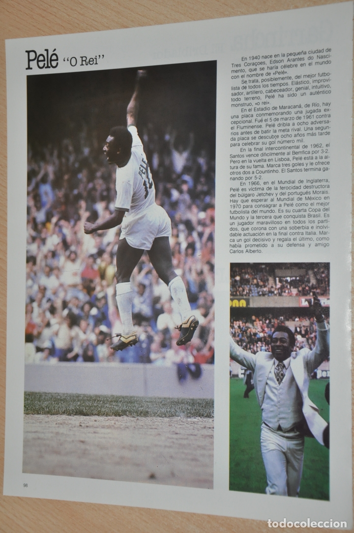 Coleccionismo deportivo: hoja futbolista pele - Foto 1