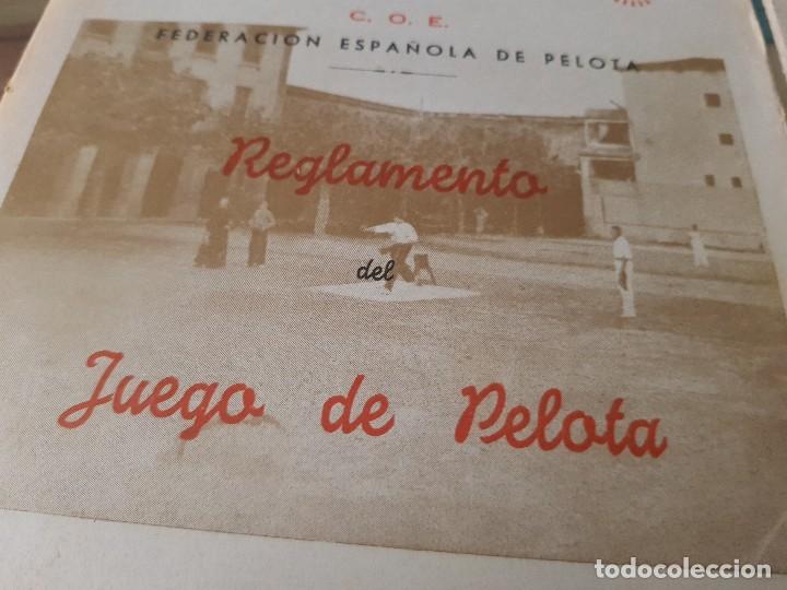 Coleccionismo deportivo: ANTIGUOS REGLAMENTOS FEDERACION DE PELOTA FET Y DE LAS JONS FRANQUISMO 1944 - Foto 4 - 166429334