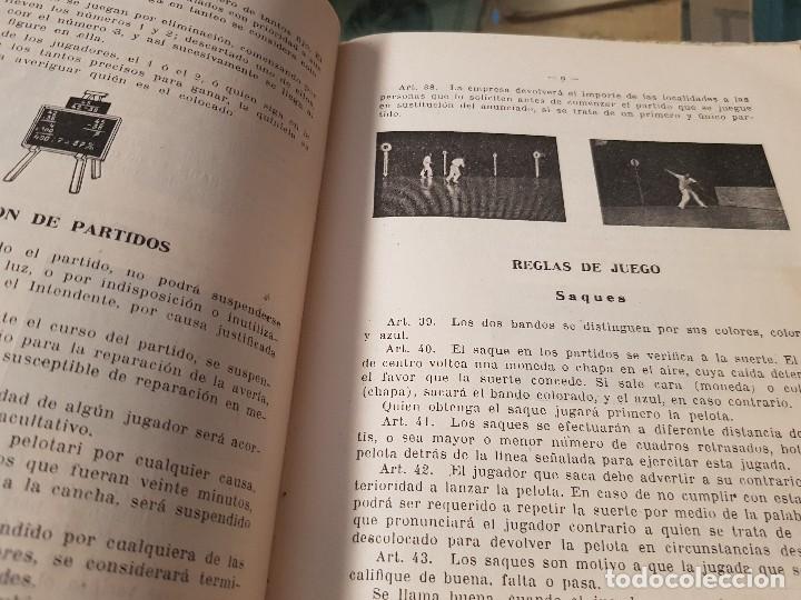 Coleccionismo deportivo: ANTIGUOS REGLAMENTOS FEDERACION DE PELOTA FET Y DE LAS JONS FRANQUISMO 1944 - Foto 7 - 166429334