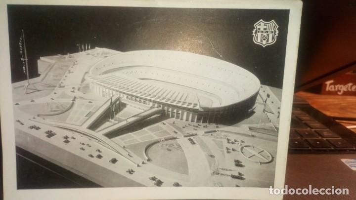 Coleccionismo deportivo: Maqueta estadio Joan Gamper (postal) - Foto 1