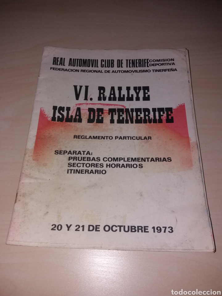 Coleccionismo deportivo: Antiguo programa VI RALLYE ISLA DE TENERIFE - 1973 - Foto 1