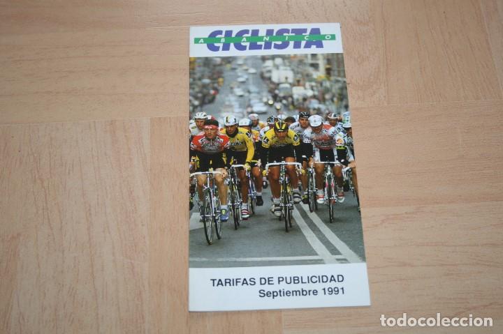 Sammelleidenschaft Sport: PANFLETO PUBLICIDAD ABANICO CICLISTA 1991