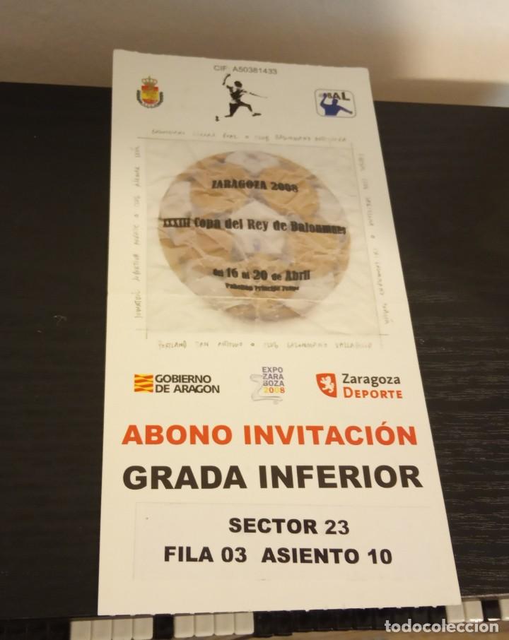 Sammelleidenschaft Sport: -ABONO XXXIII COPA DEL REY DE BALONMANO - 16-20 ABRIL 2008 ZARAGOZA -