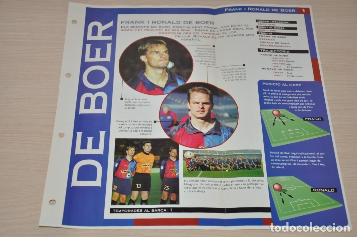 Sammelleidenschaft Sport: hoja ficha frank y ronald de boer, futbol club barcelona