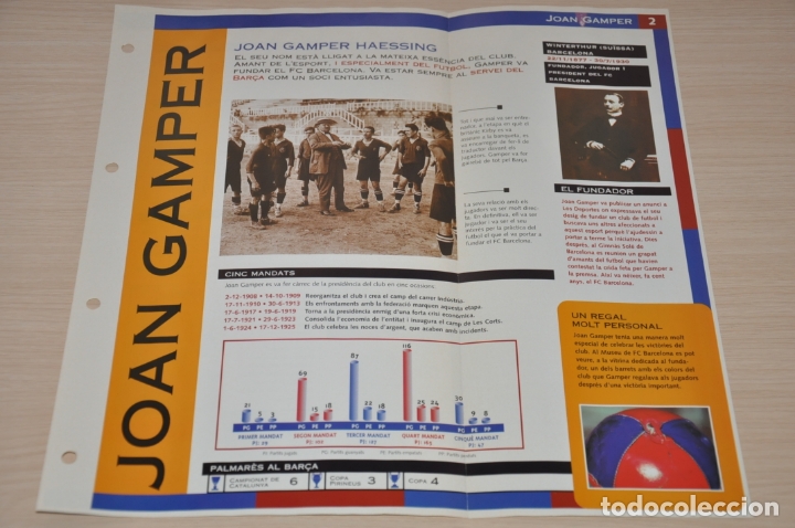 Sammelleidenschaft Sport: hoja ficha joan gamper, futbol club barcelona
