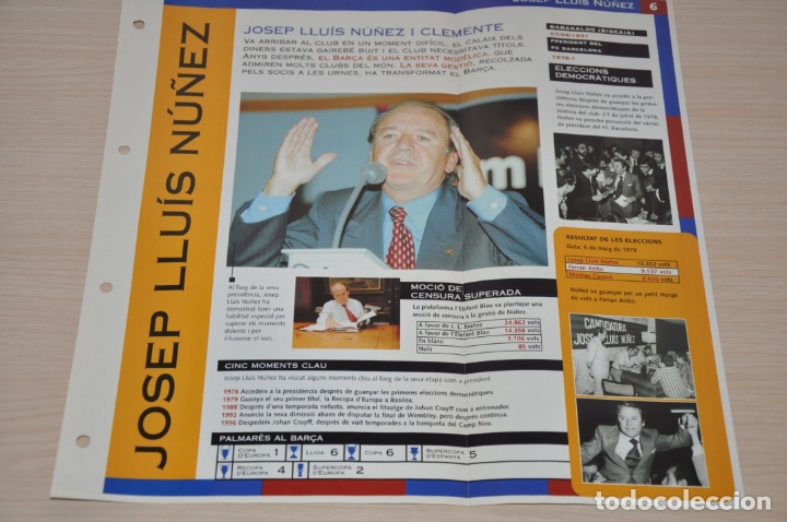 Sammelleidenschaft Sport: hoja ficha josep lluis nu&ntilde;ez, futbol club barcelona