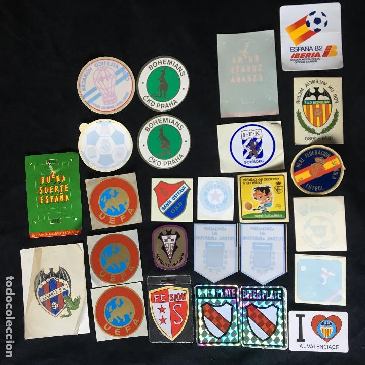 Sammelleidenschaft Sport: lote 26 pegatinas adhesivos y calcas de futbol levante-river plate-uefa-haj duk-espa&ntilde;a 82-argentina