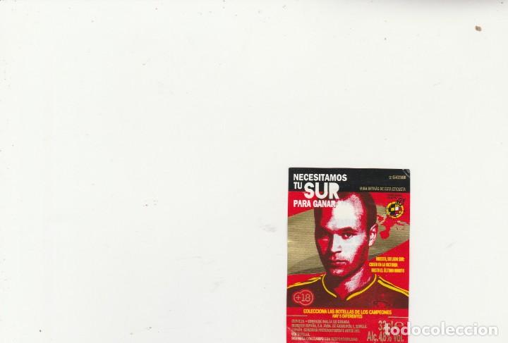 Coleccionismo deportivo: ETIQUETA CERVEZA CRUZCAMPO.SELECCION ESPA&Ntilde;OLA.EUROCOPA 2012 POLONIA INIESTA